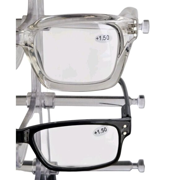 2 Pair +1.50 Fashion Spring Hinge Power Reading Reader Glasses Multicolor - Picture 3 of 4